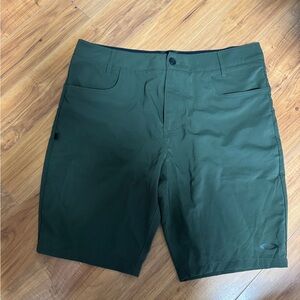 Oakley Dark Green Men's Flat Front Shorts